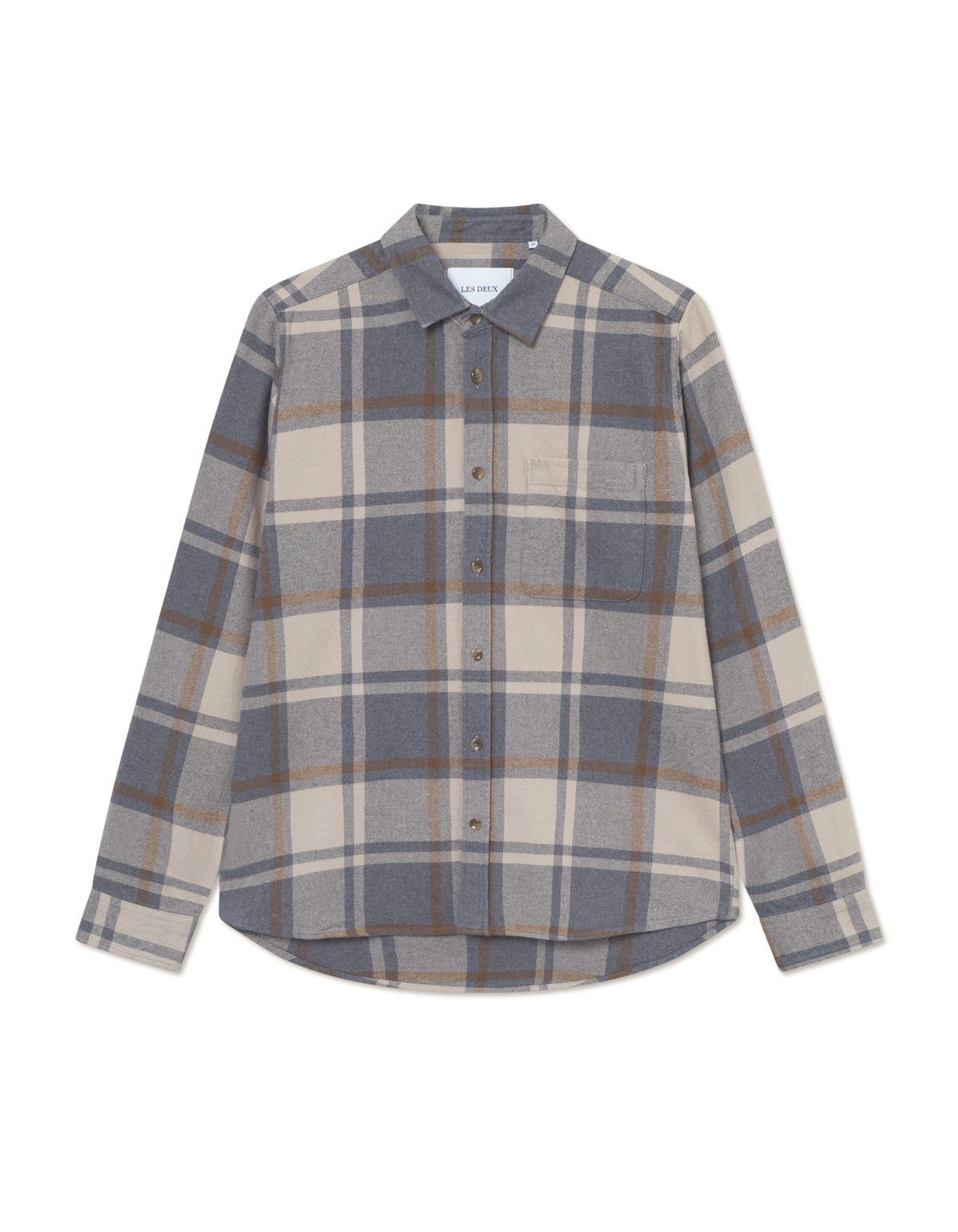 Les Deux - Lässiges Overshirt in gedeckten Brauntönen - Jeremy