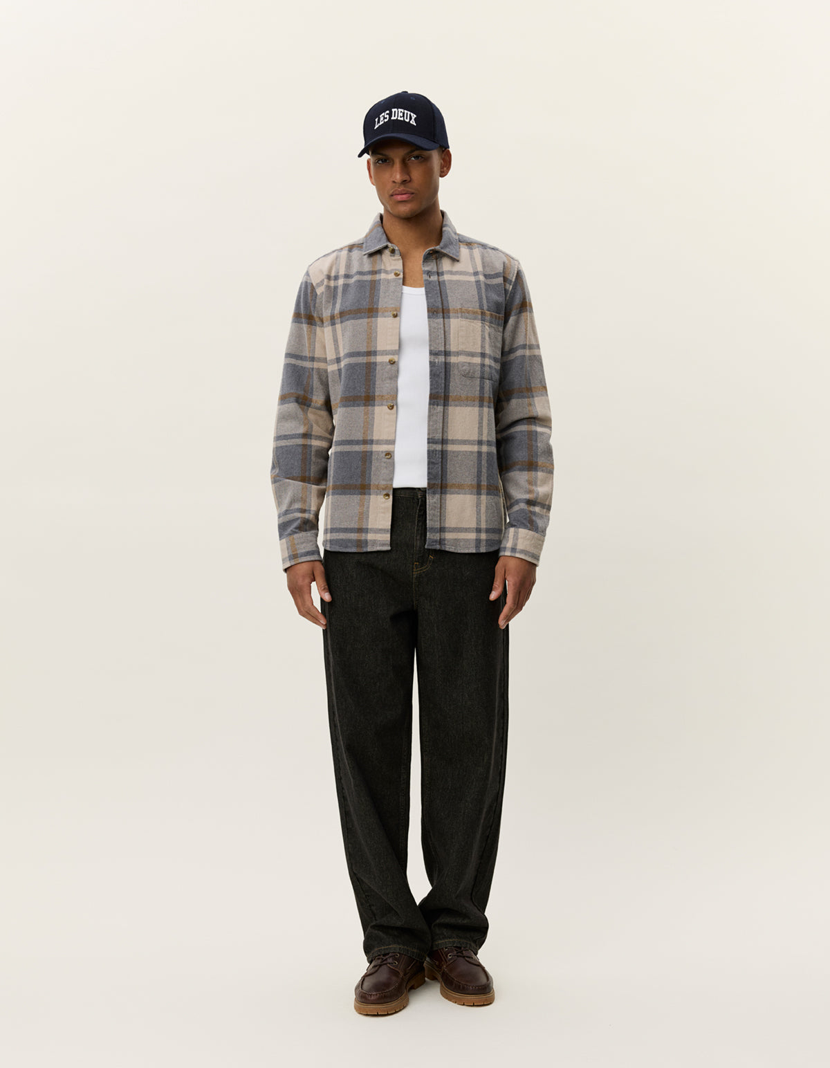 Les Deux - Lässiges Overshirt in gedeckten Brauntönen - Jeremy