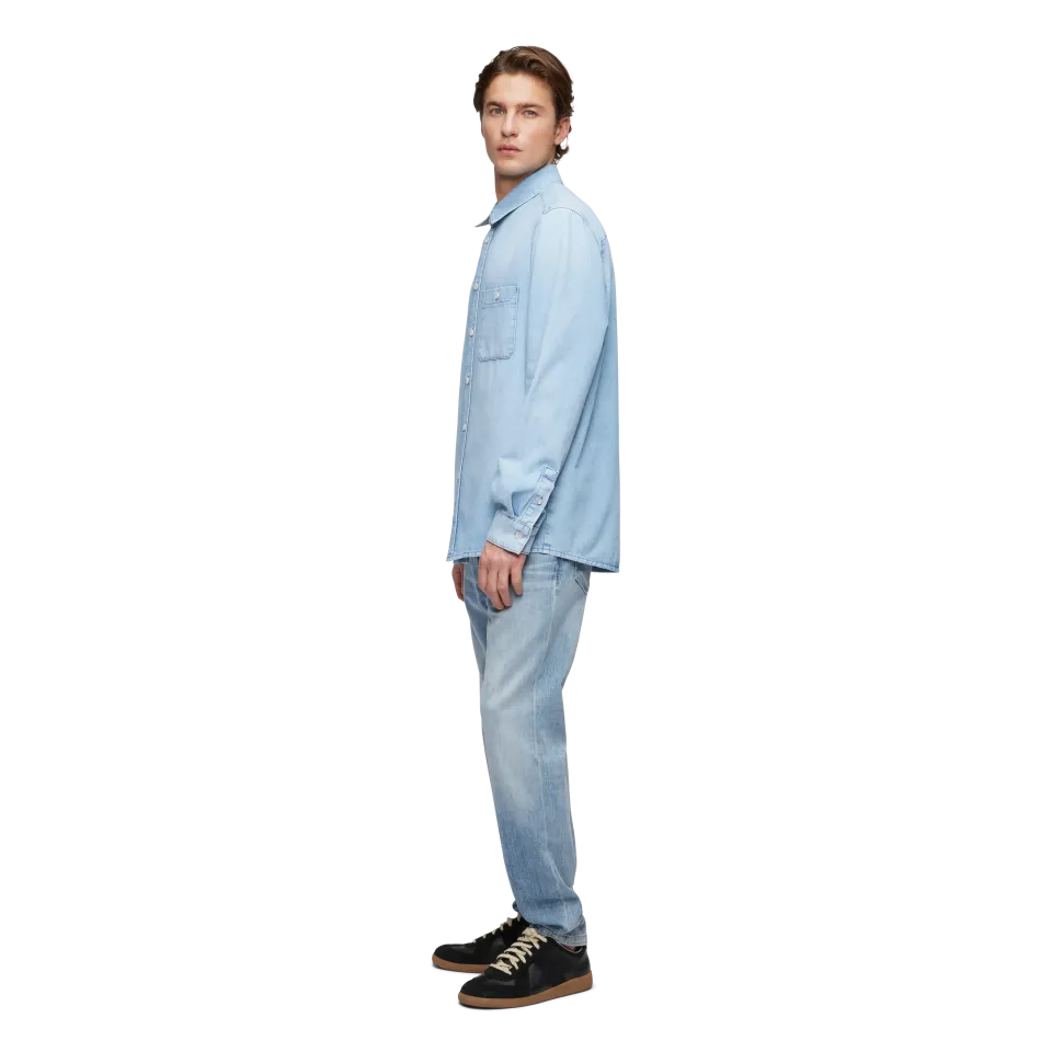 Drykorn - Leichtes Baumwollhemd in Denim-Optik - Hecto