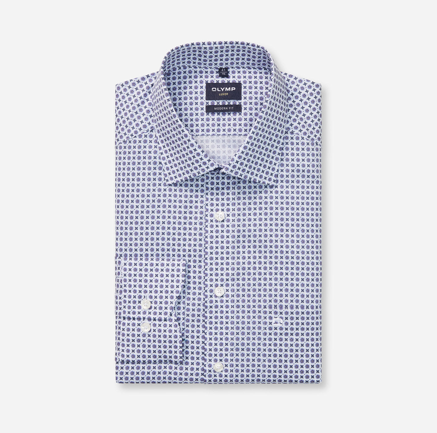 Olymp - Businesshemd mit modernem Print - Modern Fit
