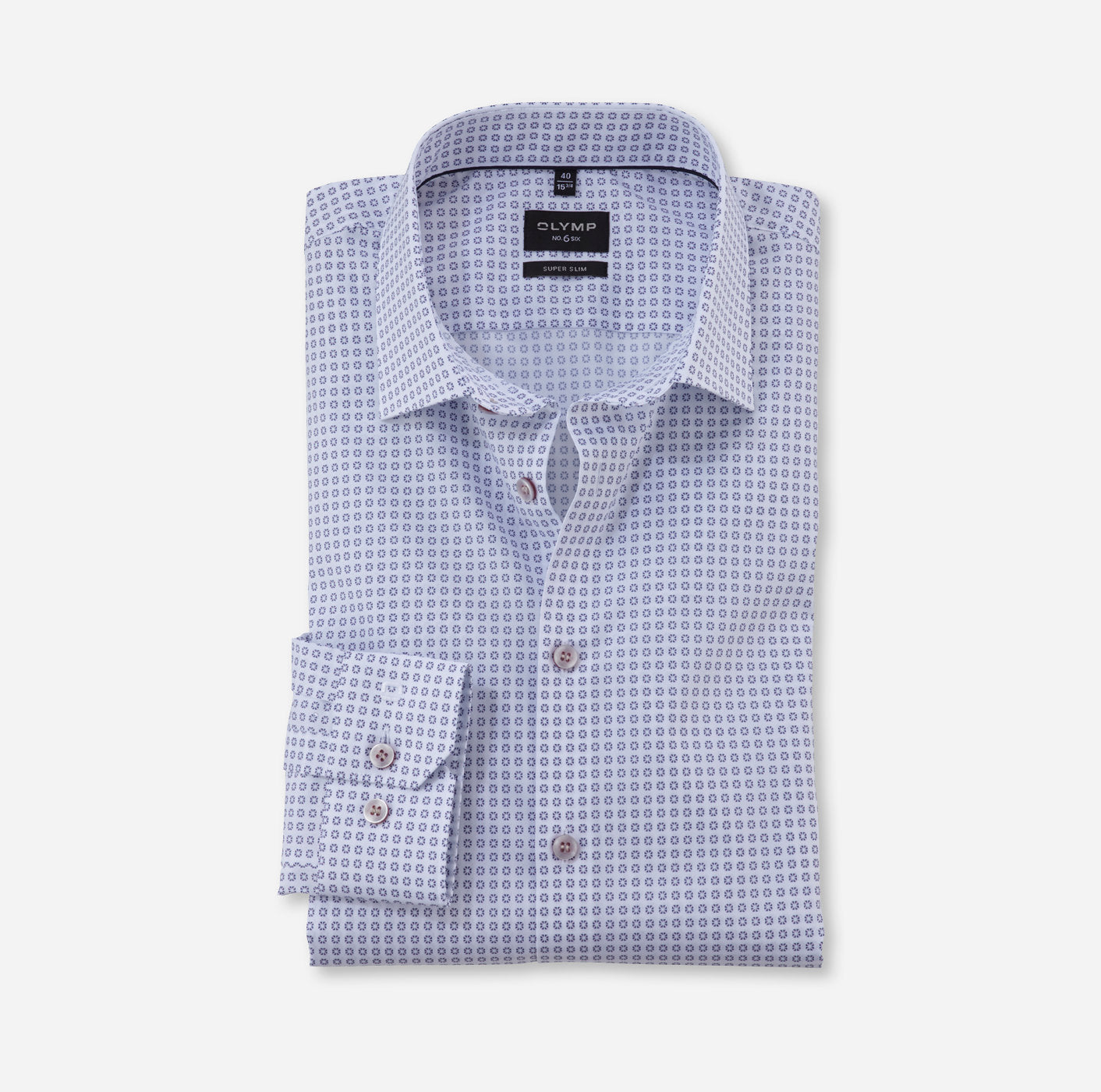 Olymp - Businesshemd mit modernem Print - No. 6 Super Slim
