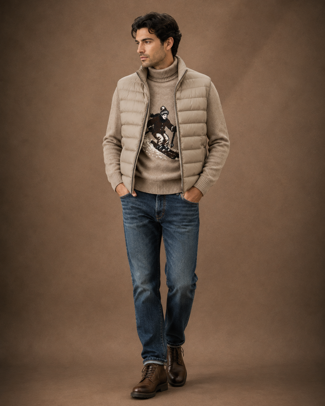Bugatti - Leichte Steppweste in Beige