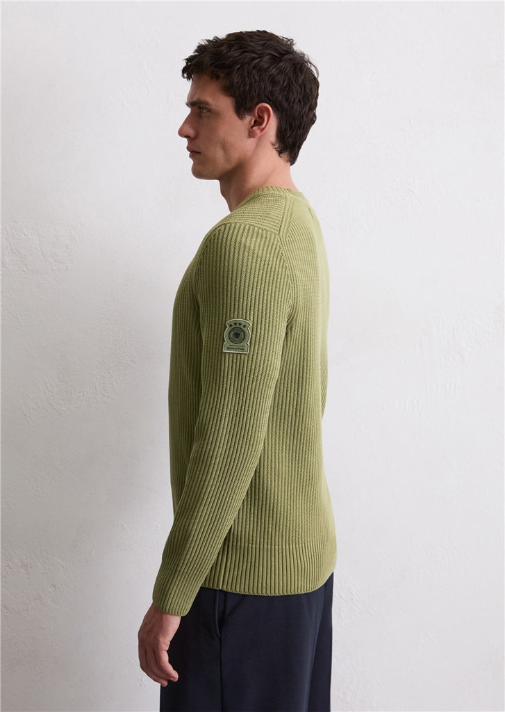 Marc O'Polo x DFB - Pullover mit Rippstruktur