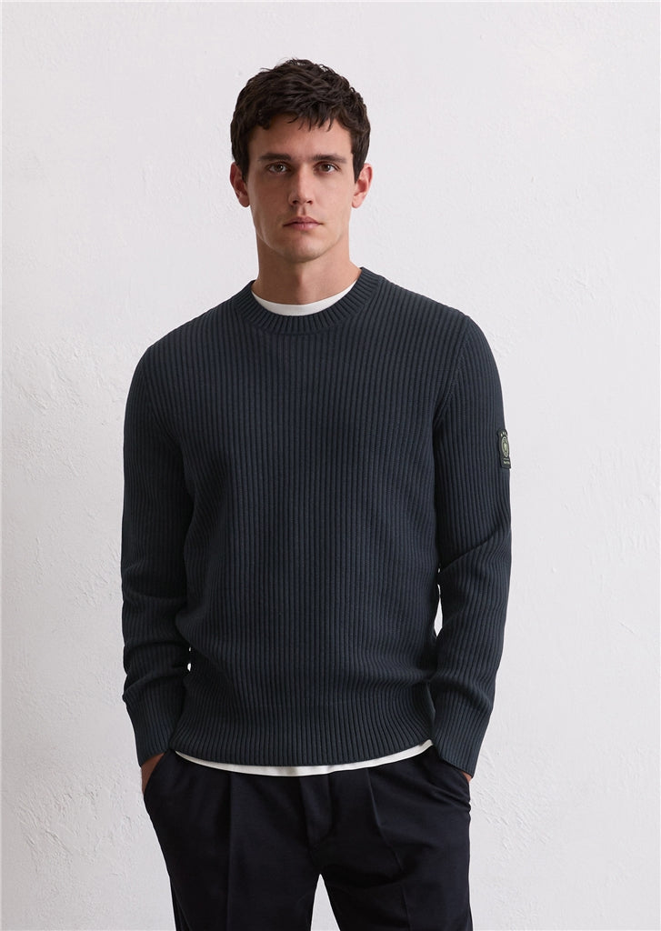 Marc O'Polo x DFB - Pullover mit Rippstruktur