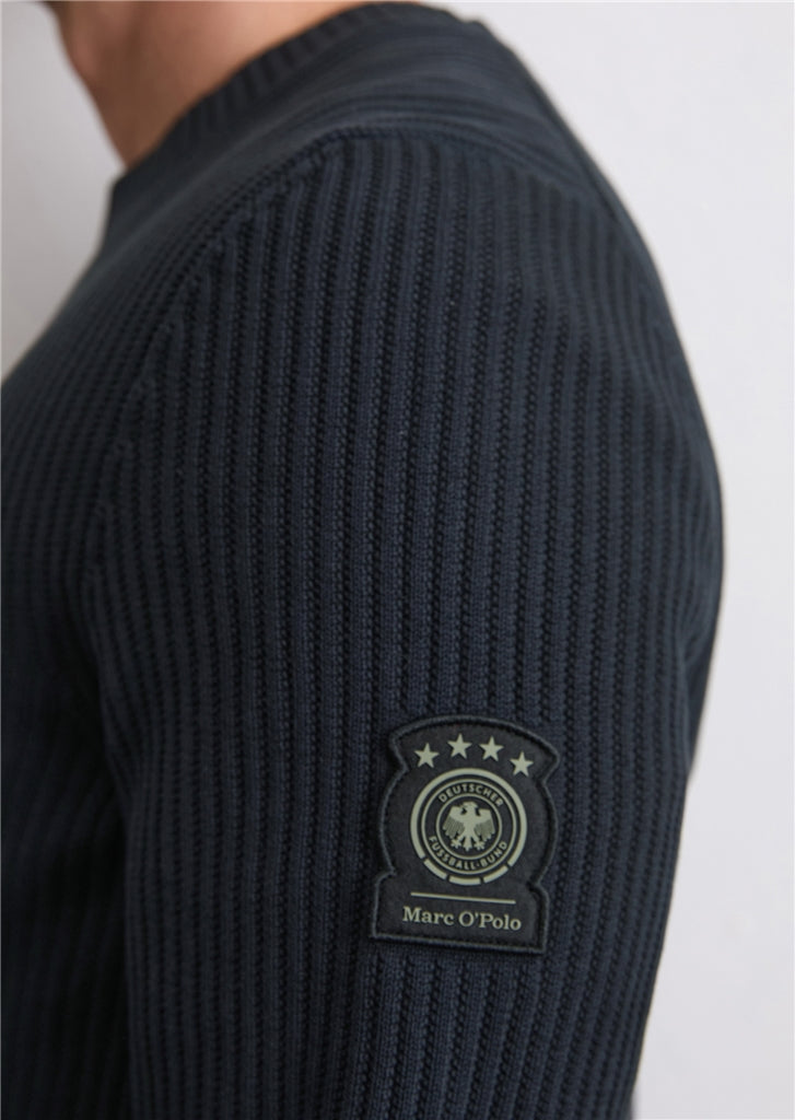 Marc O'Polo x DFB - Pullover mit Rippstruktur