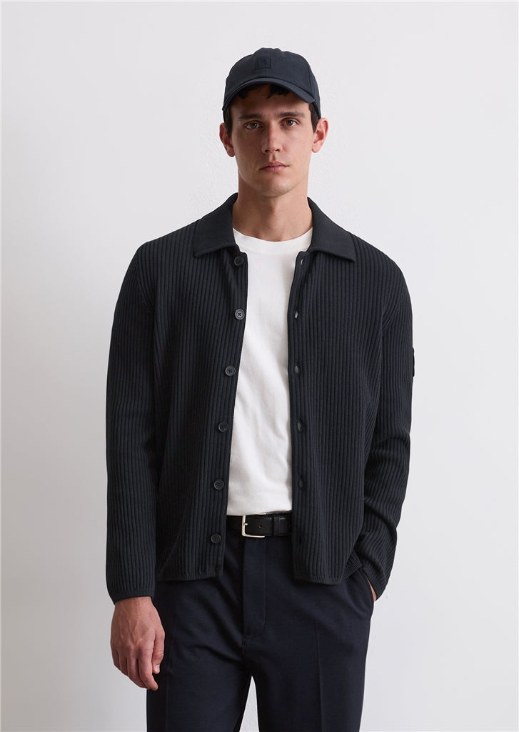 Marc O'Polo x DFB - Strickjacke zum Knöpfen mit Rippstruktur