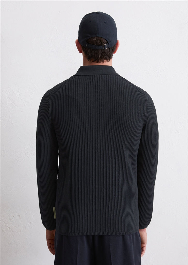 Marc O'Polo x DFB - Strickjacke zum Knöpfen mit Rippstruktur
