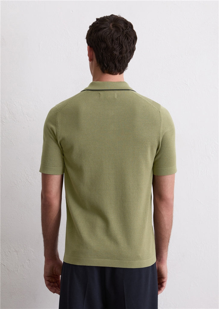 Marc O'Polo x DFB - Strick-Poloshirt aus reiner Bio-Baumwolle