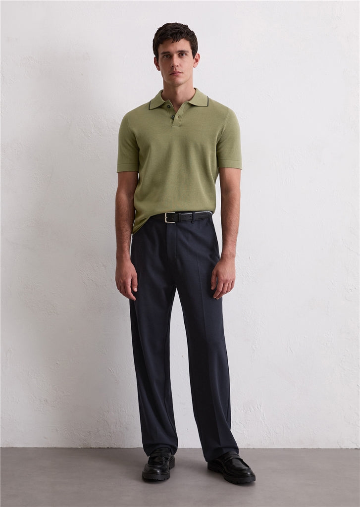 Marc O'Polo x DFB - Strick-Poloshirt aus reiner Bio-Baumwolle