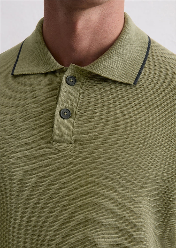 Marc O'Polo x DFB - Strick-Poloshirt aus reiner Bio-Baumwolle