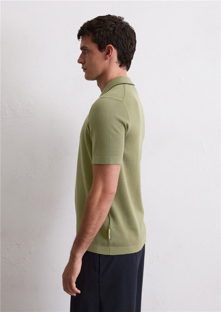 Marc O'Polo x DFB - Strick-Poloshirt aus reiner Bio-Baumwolle