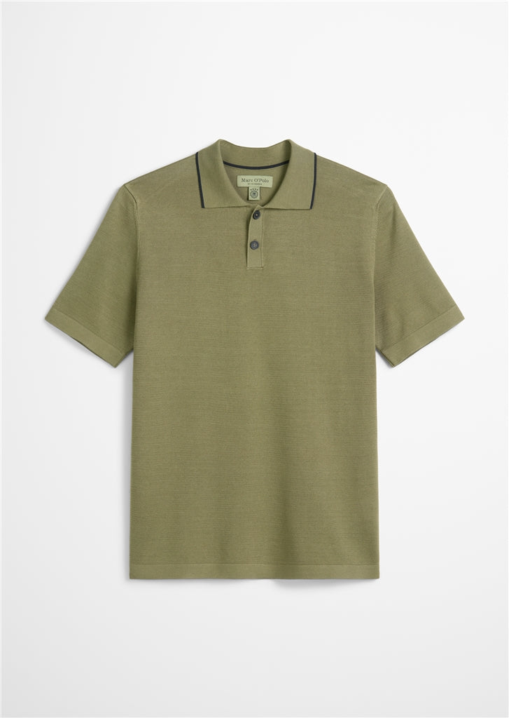Marc O'Polo x DFB - Strick-Poloshirt aus reiner Bio-Baumwolle