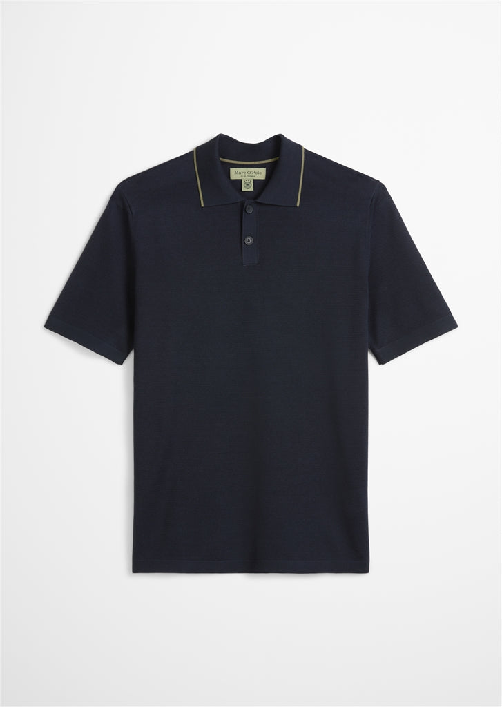 Marc O'Polo x DFB - Strick-Poloshirt aus reiner Bio-Baumwolle