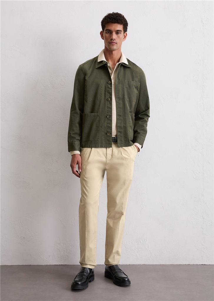 Marc O'Polo - Leichtes Overshirt in herbstlichem Oliv