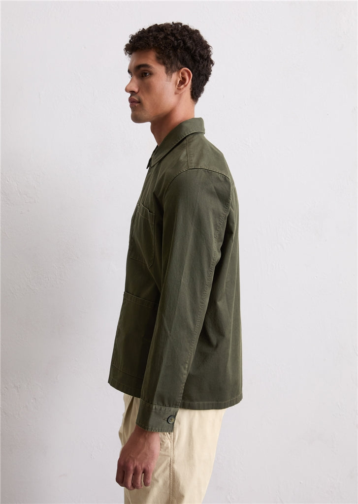 Marc O'Polo - Leichtes Overshirt in herbstlichem Oliv