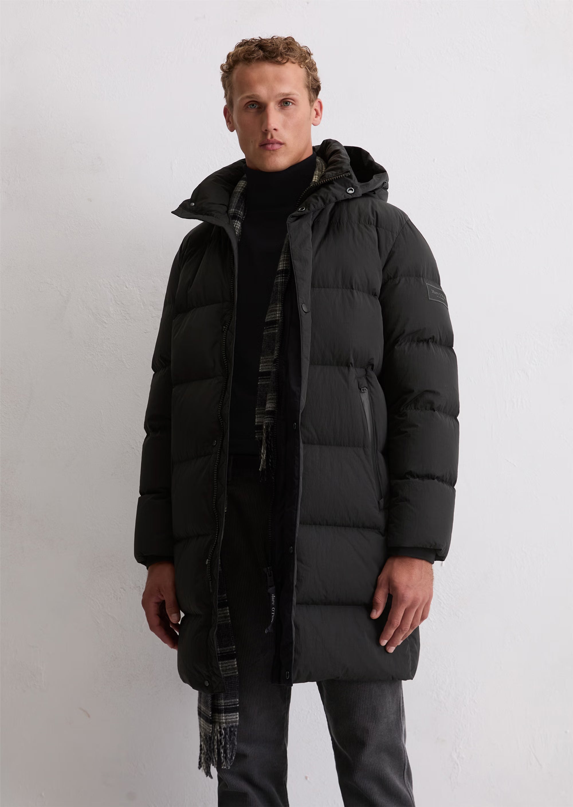 Marc O'Polo - Lange Daunenjacke mit abnehmbarer Kapuze