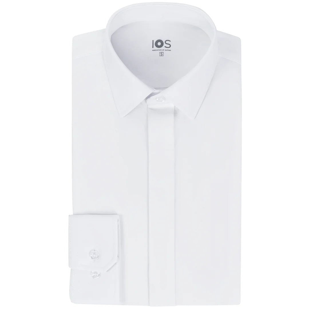 IOS - Hemd mit verdeckter Knopfleiste aus sehr bequemer Jerseyware - Ivory