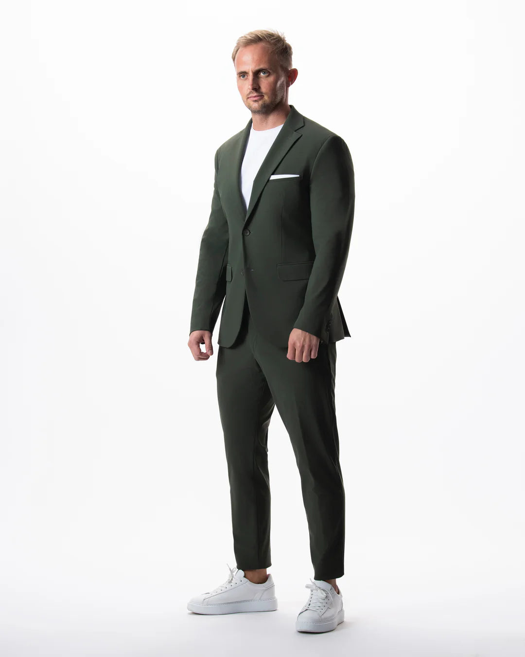 IOS - Schmale & Verkürzte Anzughose "Modern" - Khaki