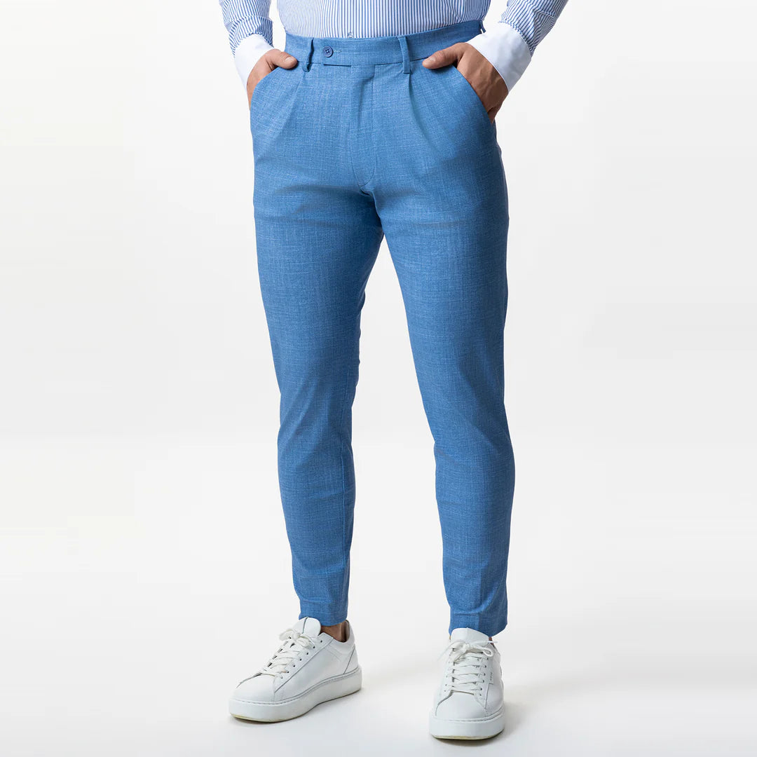 IOS - Schmale & Verkürzte Anzughose "Modern" - Indigo Blue