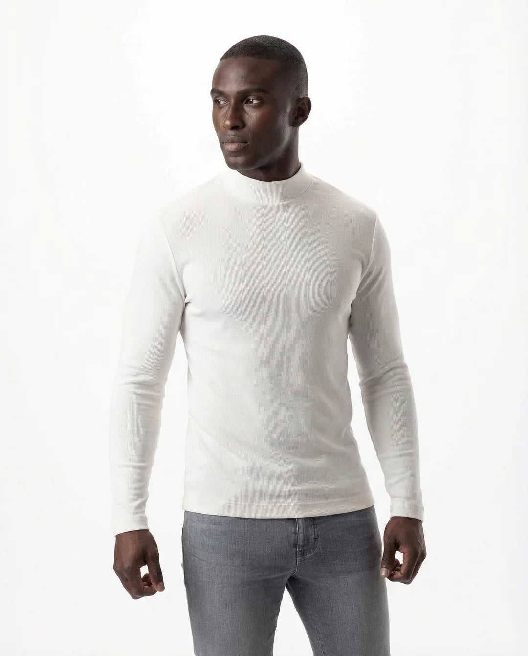IOS - Feines Strick-Baselayer mit Stehkragen