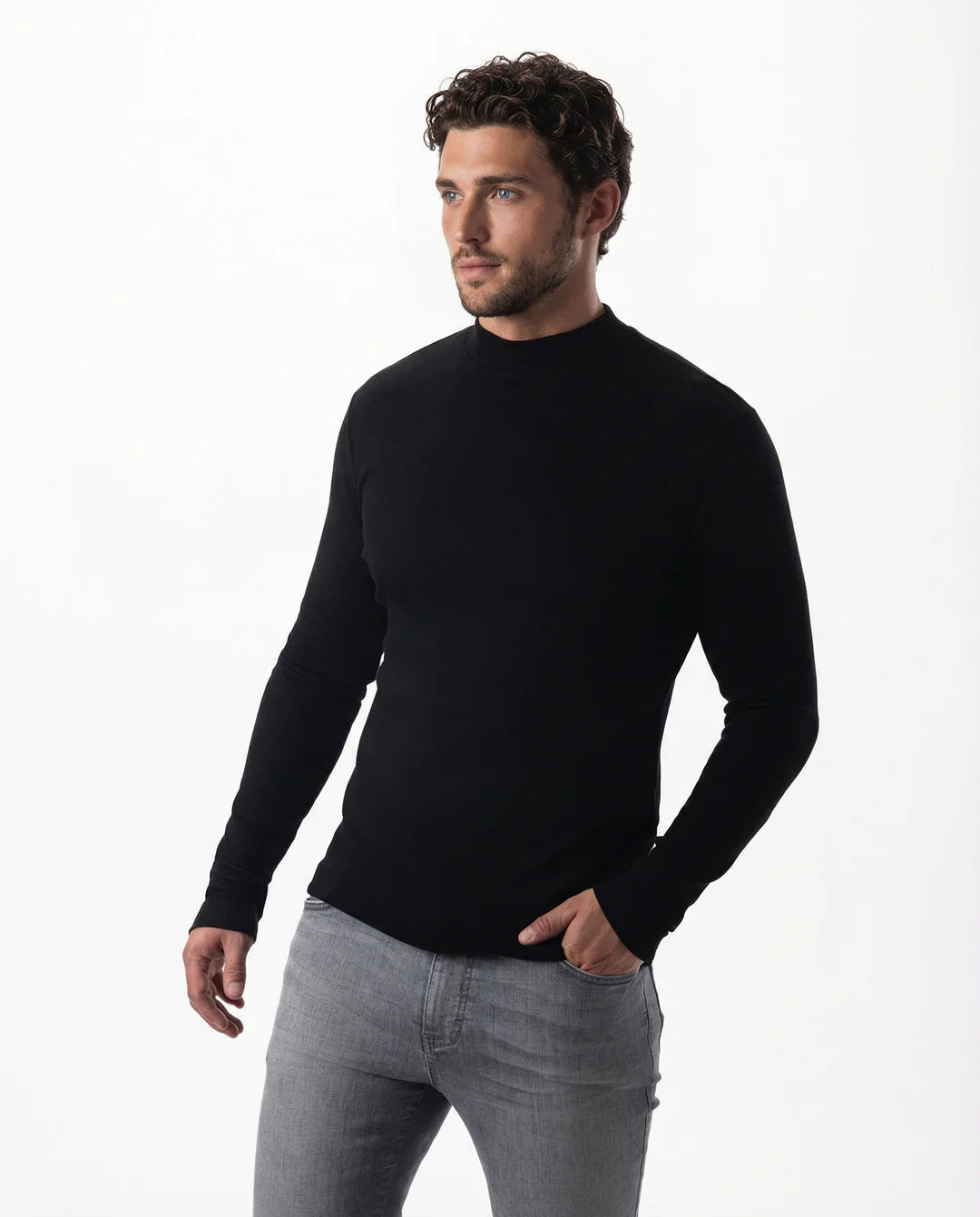 IOS - Feines Strick-Baselayer mit Stehkragen