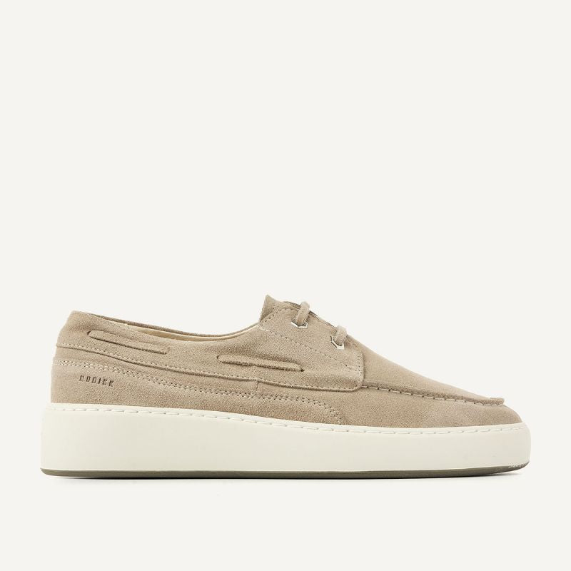 Nubikk - Stilvoller Sneaker mit Schiffschuh Elementen in Beige - Jiro Yacht