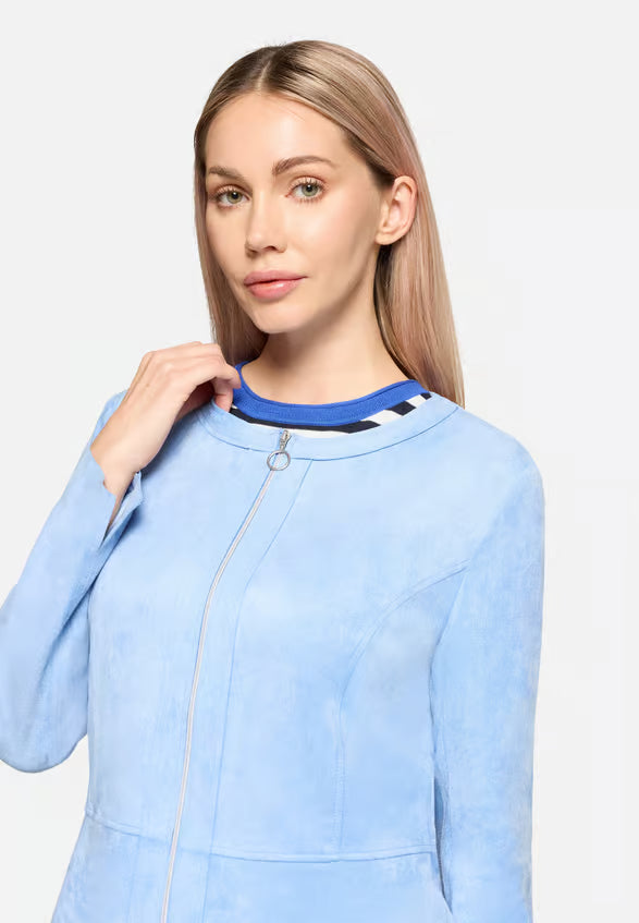 Betty Barclay - Hellblauer Kurzblazer mit Reißverschluss