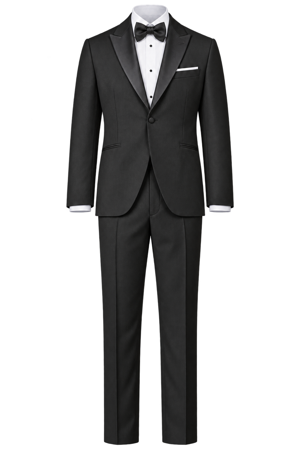 Eleganter Einreiher Smoking - Schwarz
