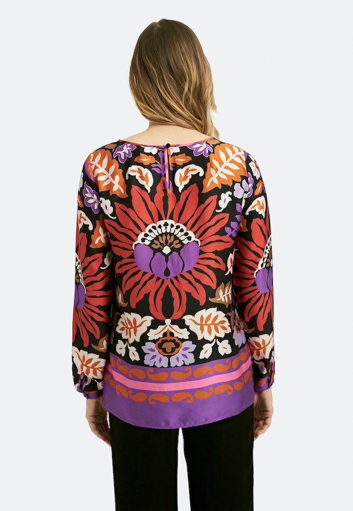 Milano - Bluse mit modernem Print aus fließender Viskosequalität