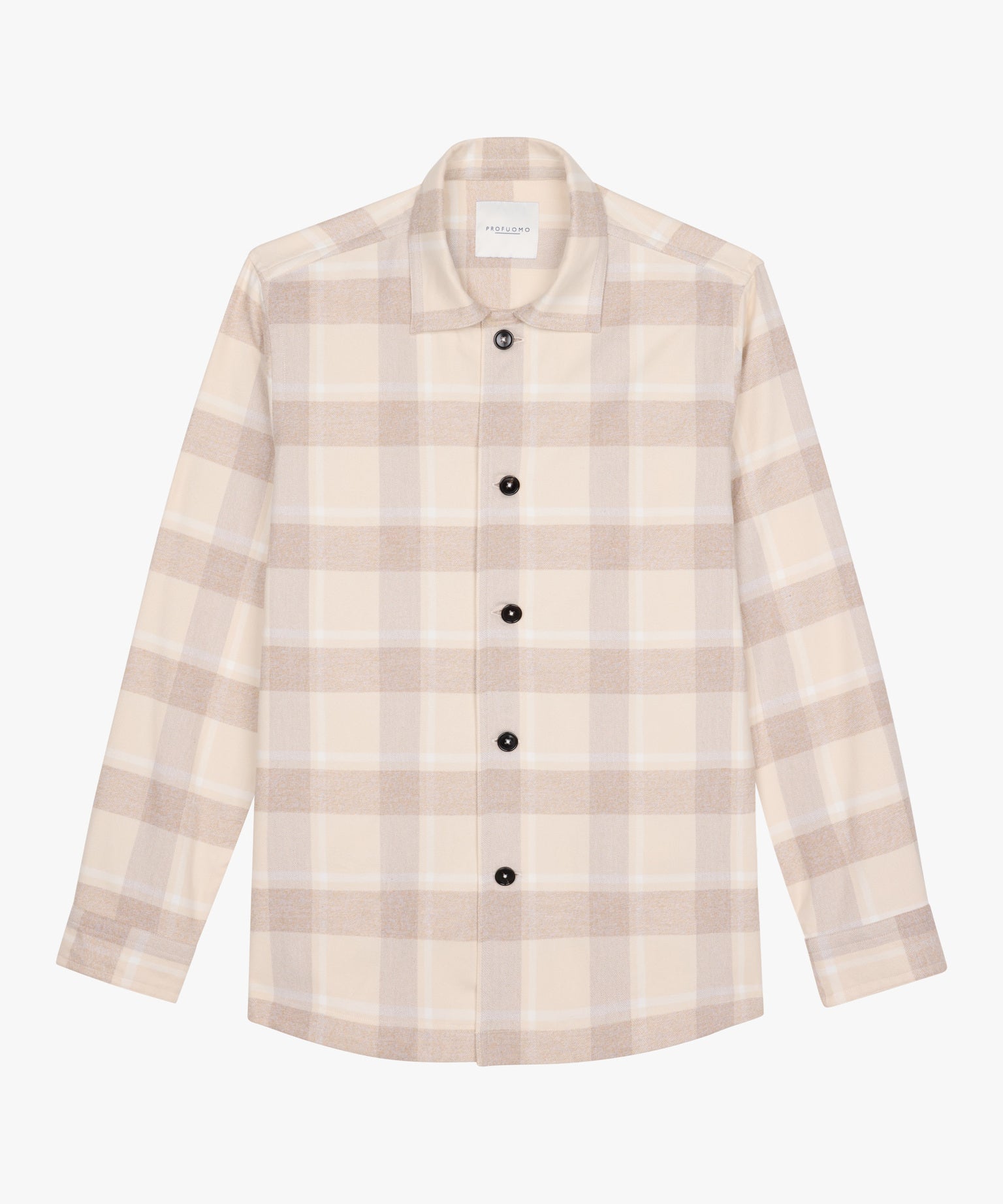Profuomo - Flanell Overshirt in Beige