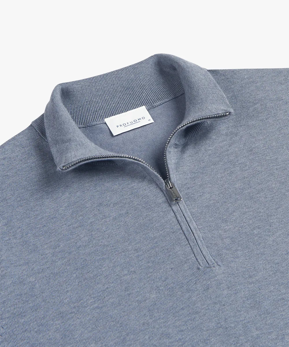 Profuomo - Sommerlicher Half-Zip Pullover aus Lyocell-Mix