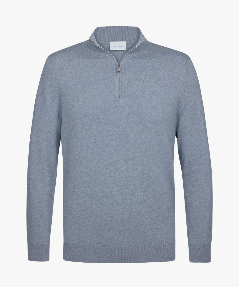 Profuomo - Sommerlicher Half-Zip Pullover aus Lyocell-Mix