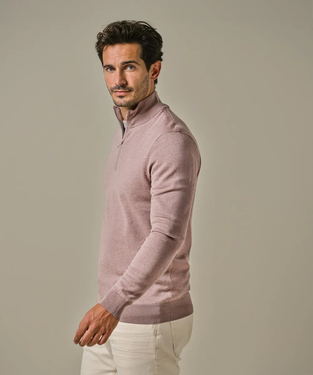 Profuomo - Sommerlicher Half-Zip Pullover aus Lyocell-Mix