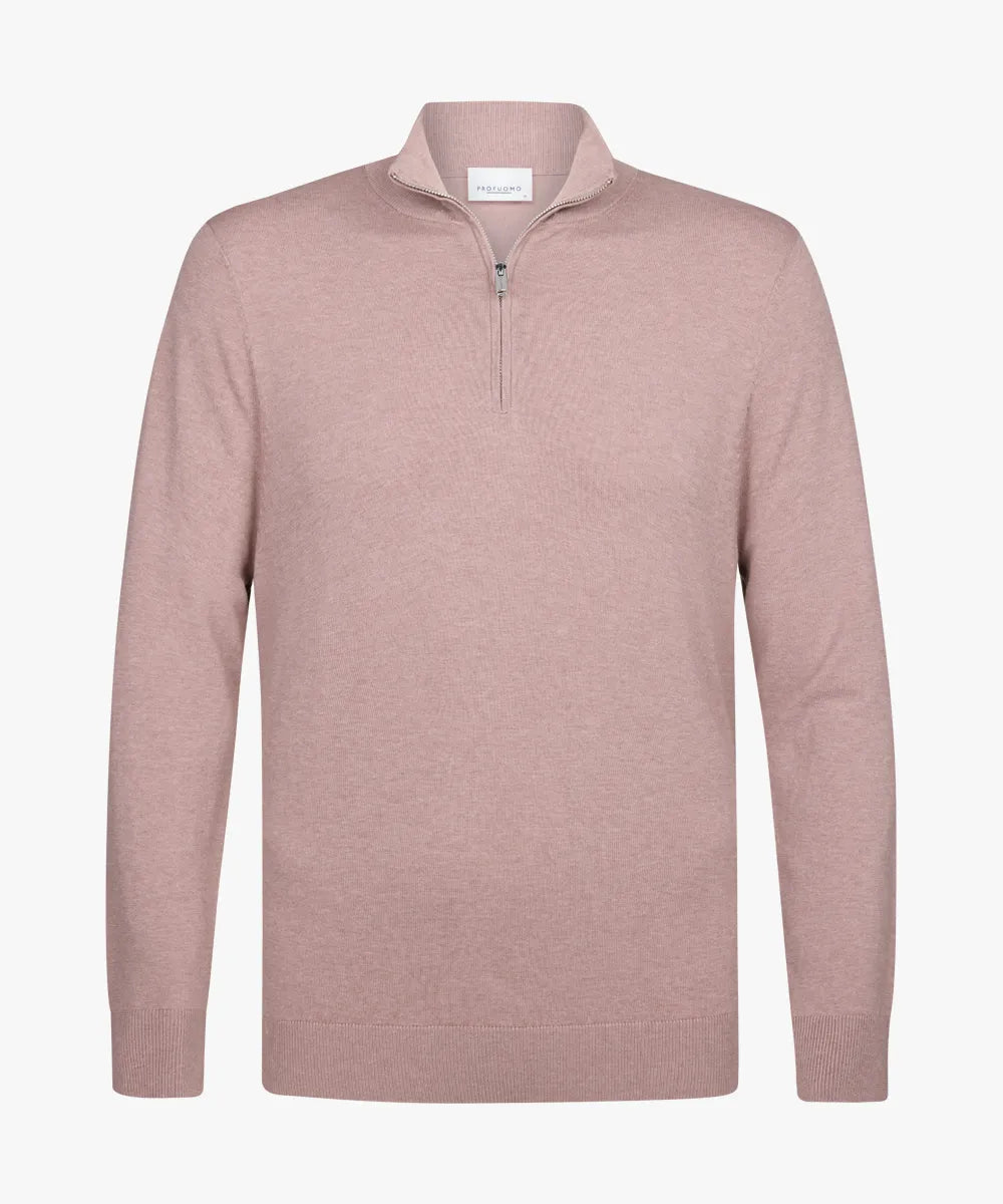 Profuomo - Sommerlicher Half-Zip Pullover aus Lyocell-Mix