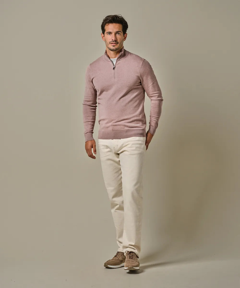 Profuomo - Sommerlicher Half-Zip Pullover aus Lyocell-Mix