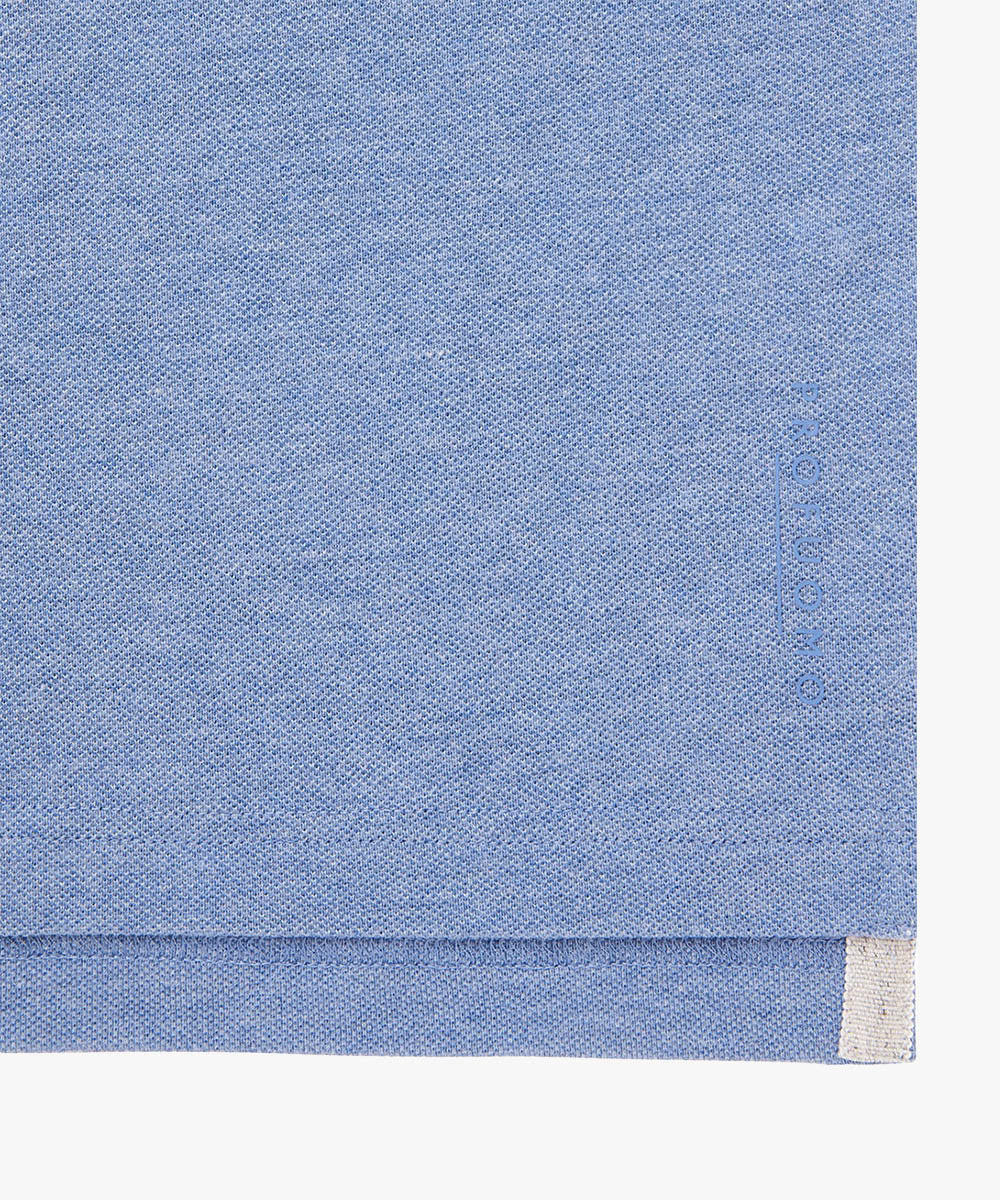 Profuomo - Poloshirt aus Baumwollpique in Blau