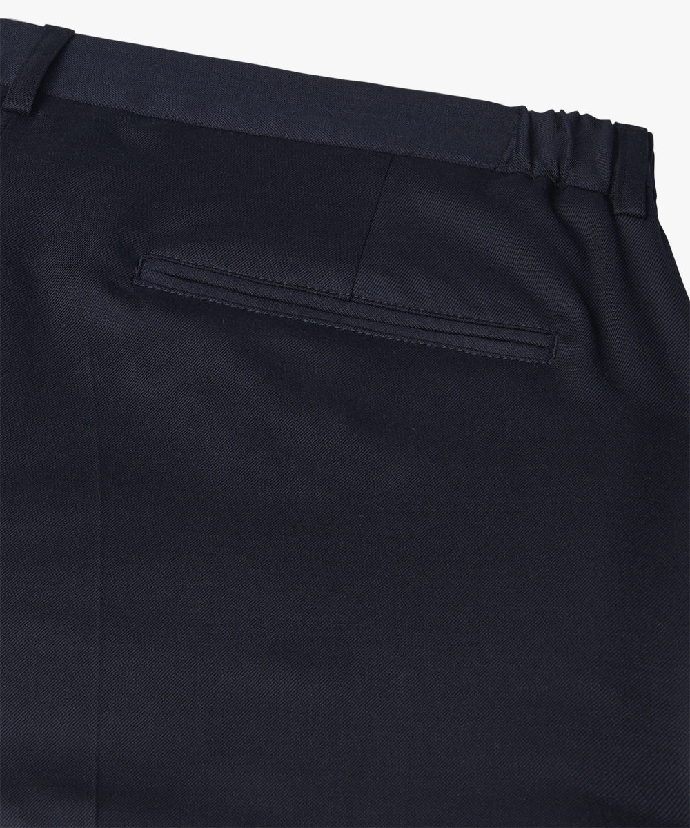 Profuomo - Stilvolle Tuchhose mit Bundfalte in Dunkelblau
