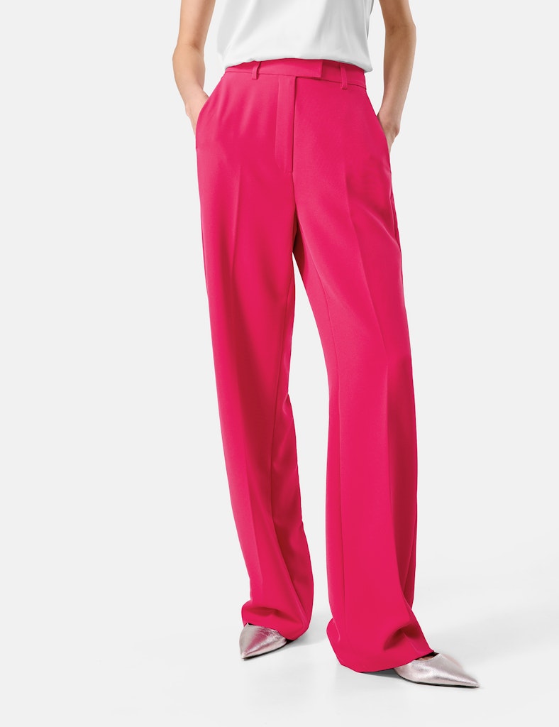 Taifun - Elegante weit fließende Hose in Pink