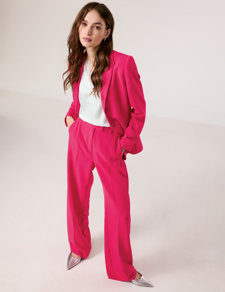 Taifun - Elegante weit fließende Hose in Pink