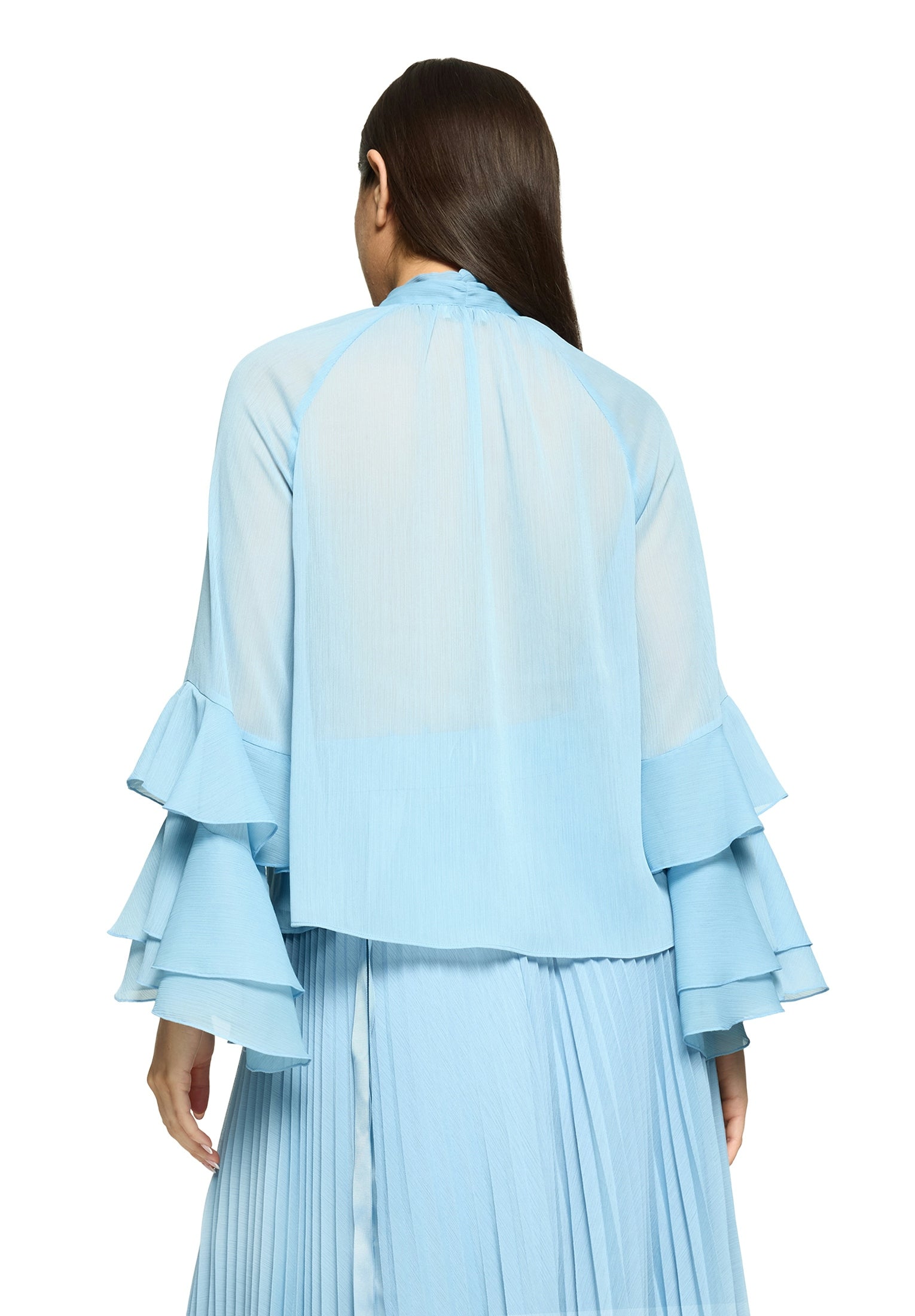 Vera Mont - Elegante Chiffon-Bluse in Hellblau