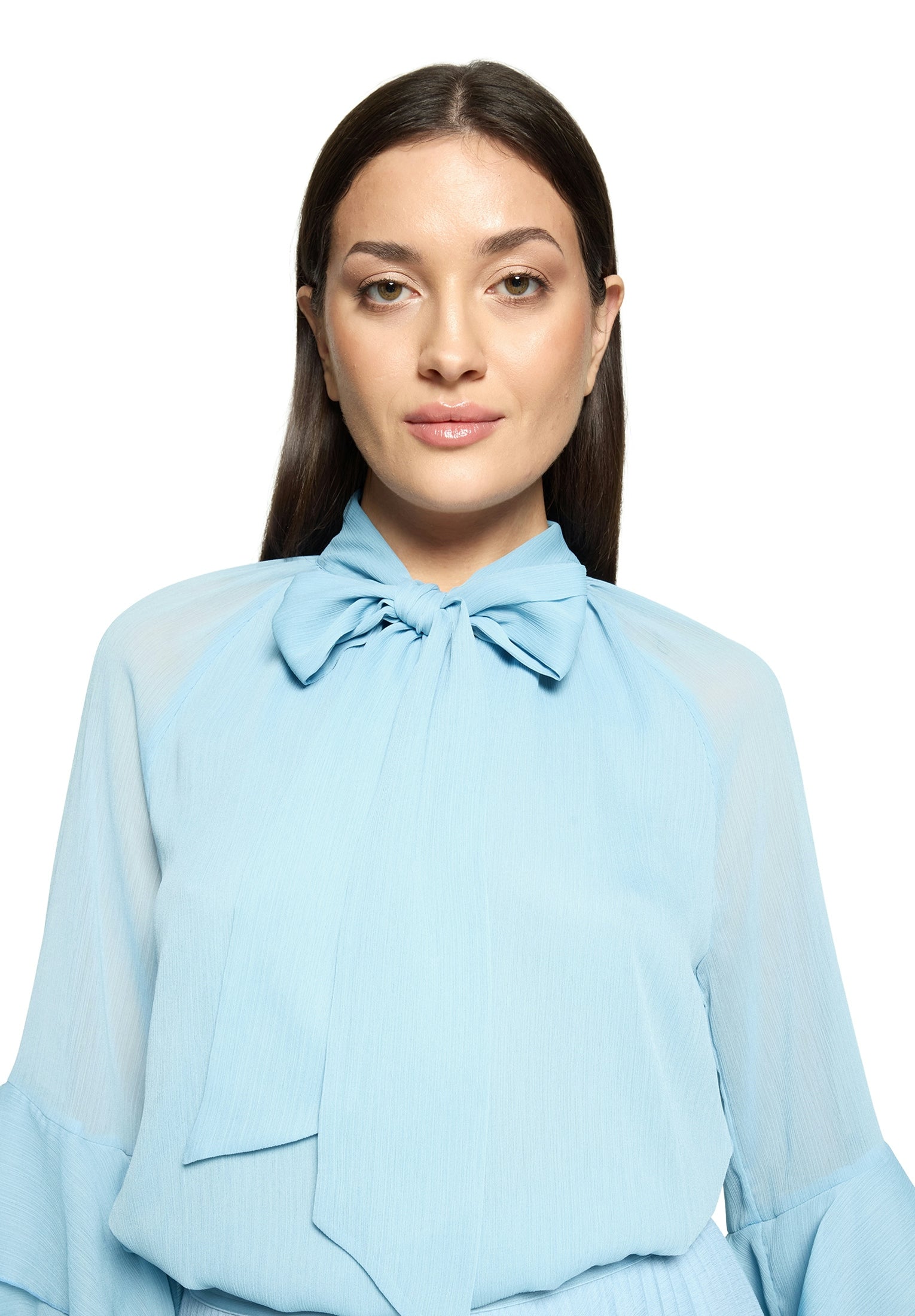 Vera Mont - Elegante Chiffon-Bluse in Hellblau