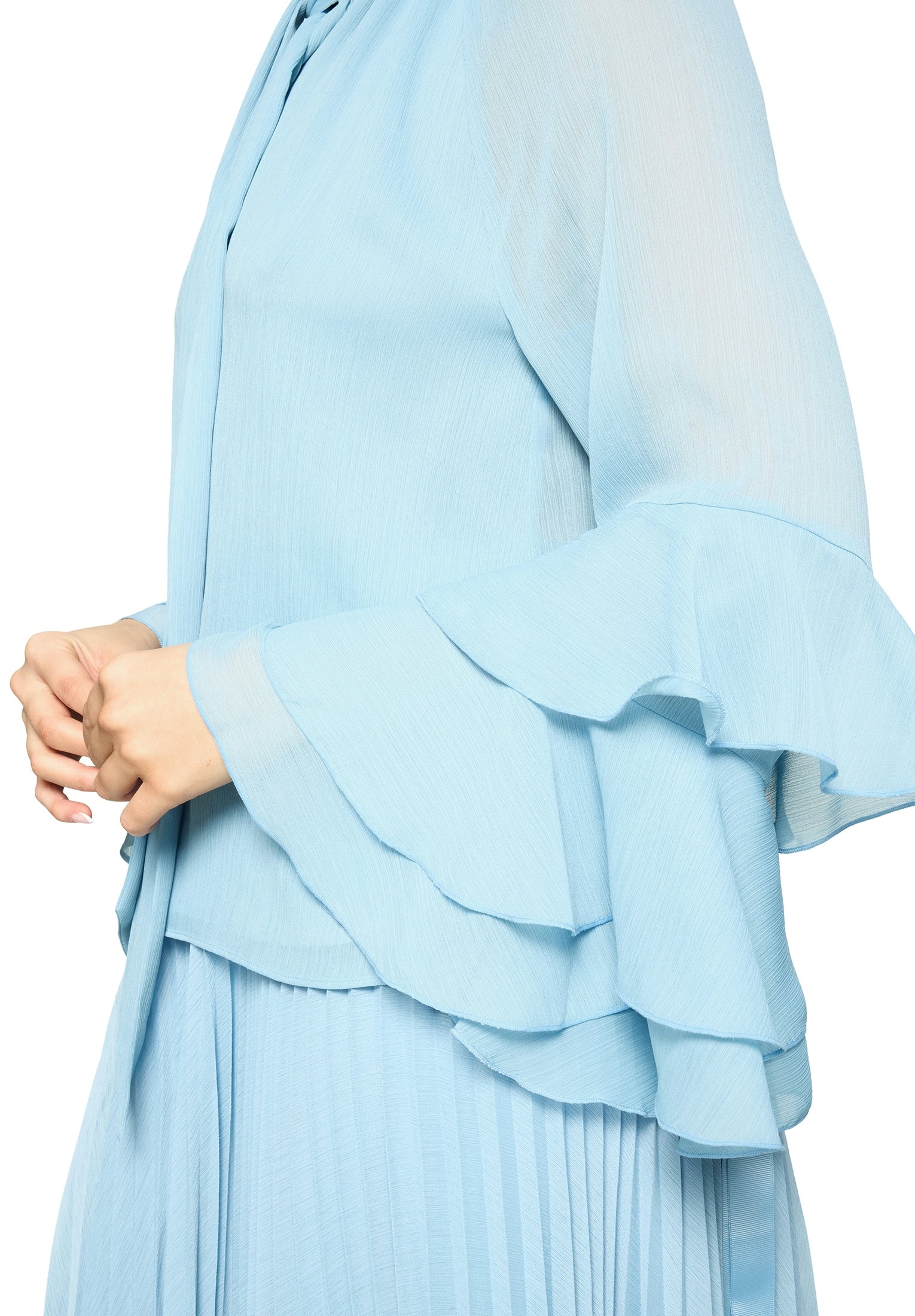 Vera Mont - Elegante Chiffon-Bluse in Hellblau