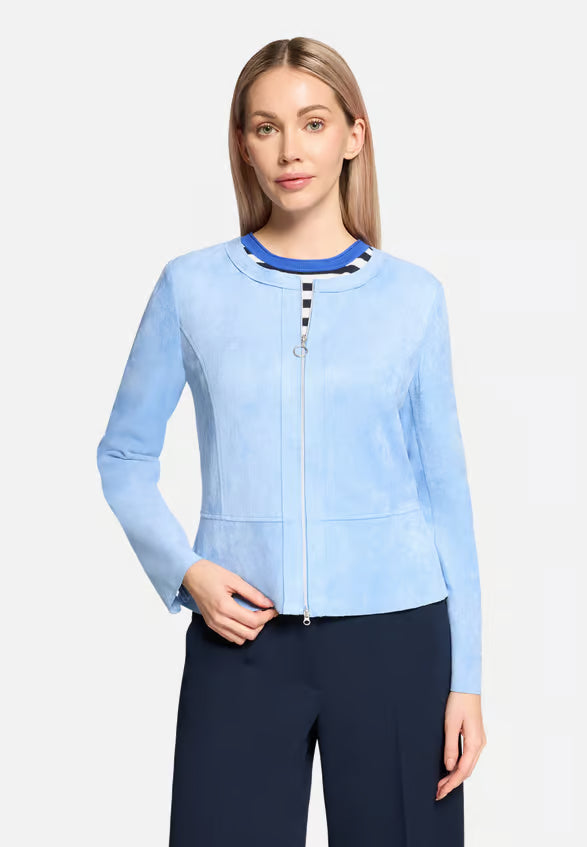 Betty Barclay - Hellblauer Kurzblazer mit Reißverschluss