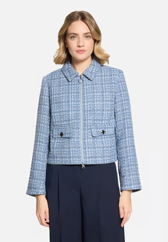 Betty Barclay - Hellblaue Blazer-Jacke mit Hemdkragen