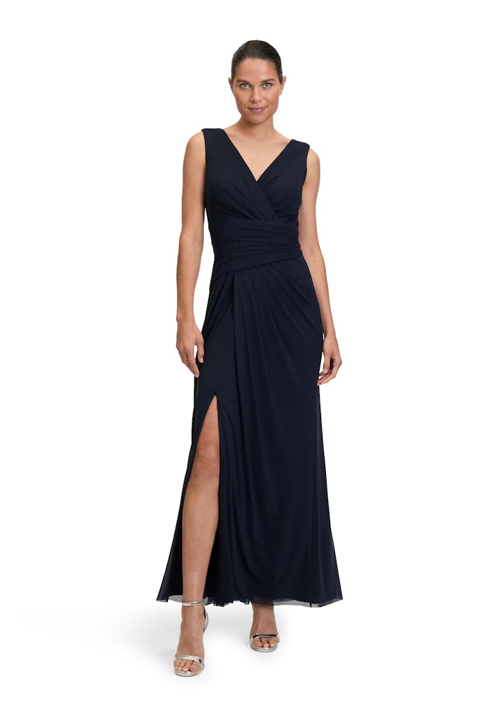 Vera Mont - Elegantes Kleid mit ausgestelltem Rock in Dunkelblau