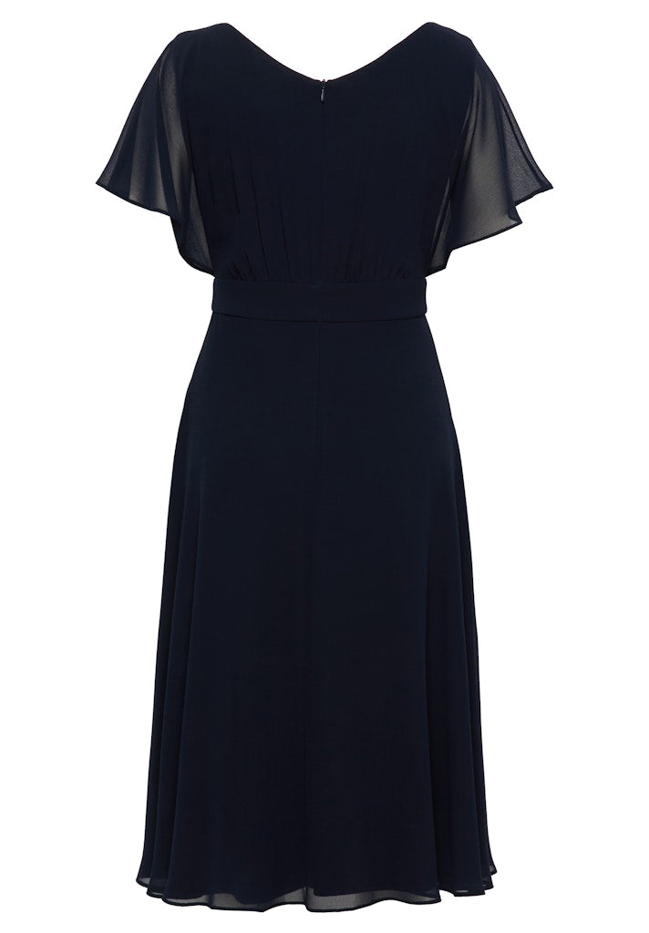 Vera Mont - Midi Chiffon Kleid mit Flügelärmeln