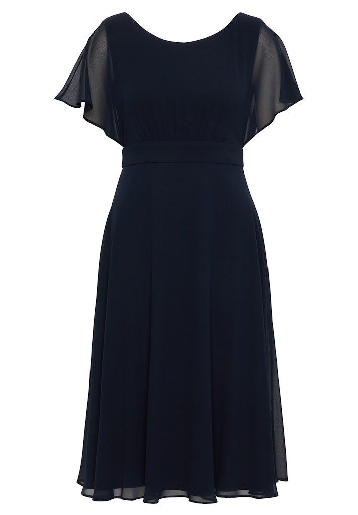 Vera Mont - Midi Chiffon Kleid mit Flügelärmeln