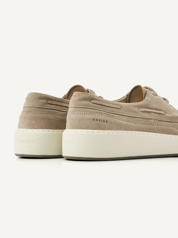 Nubikk - Stilvoller Sneaker mit Schiffschuh Elementen in Beige - Jiro Yacht