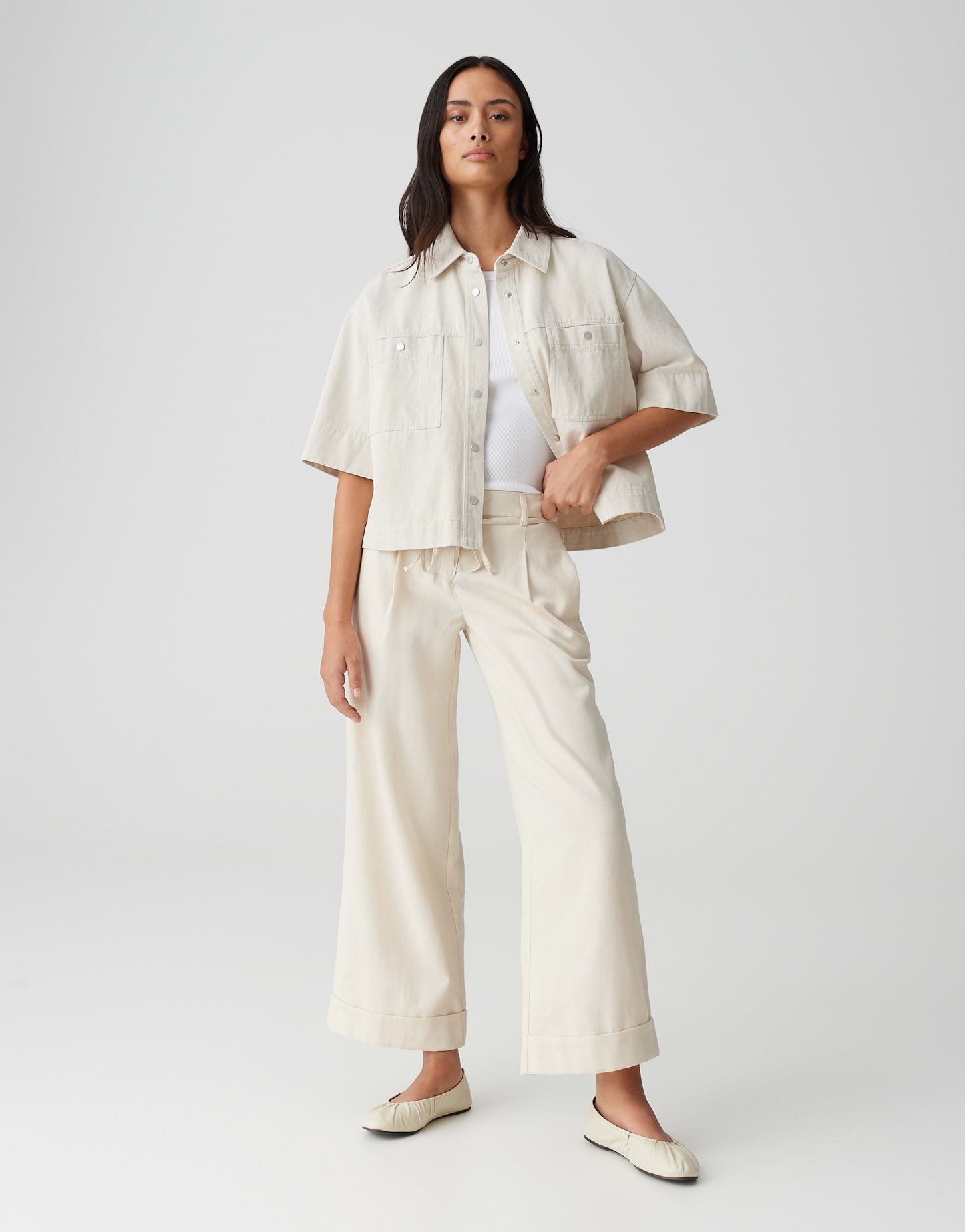 Opus - Elegant Sportive Hose aus Baumwollmix - Meeri