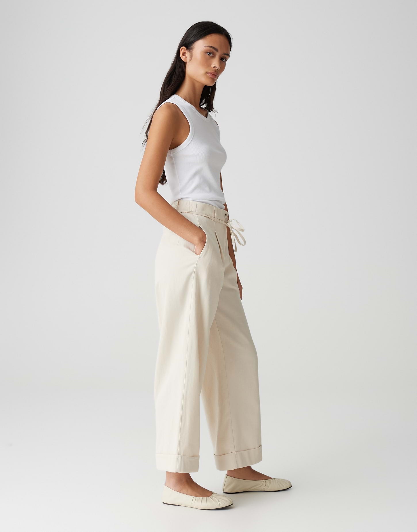 Opus - Elegant Sportive Hose aus Baumwollmix - Meeri